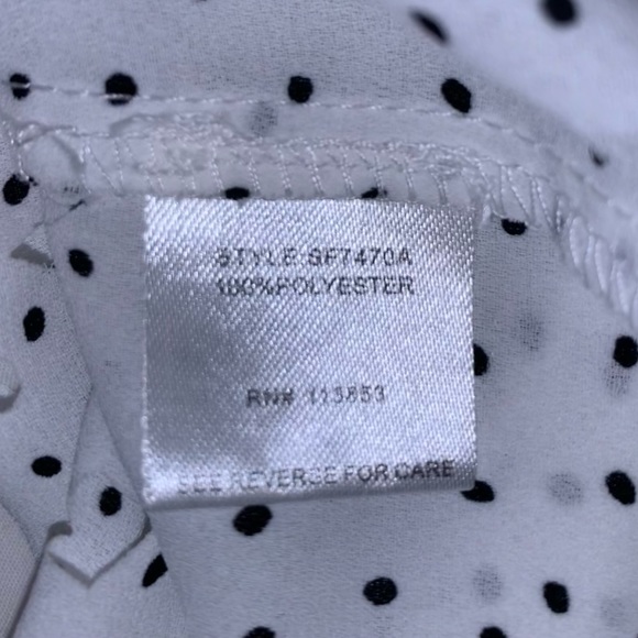 41 HAWTHORN black dot cutout edge blouse women’s size XL - Picture 6 of 10